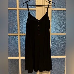 GAP Black Chemise with Button Detail